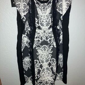 Dress stretching on both sides is size 14